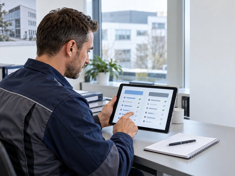 Angebotsvergleich auf Tablet – strukturierte Gegenüberstellung
