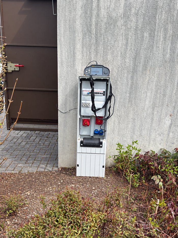 Ortsfeste elektrische Anlage (Verteilerschrank) für DGUV-V3-Prüfung